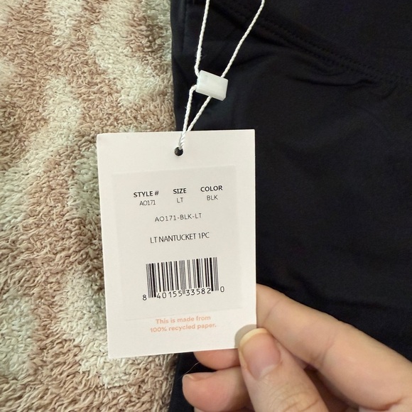 NWT Andie Swim XXXL OR XL OR Large Tall‎ Black Nantucket One Piece One Shoulder - Picture 6 of 7